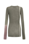 SWAYING/KNIT tie-dyed thin wool long-sleeved top SW24SS1T60 green